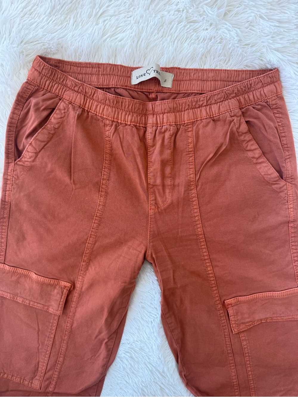 Love Tree Men's Rust-Red Cargo Pants